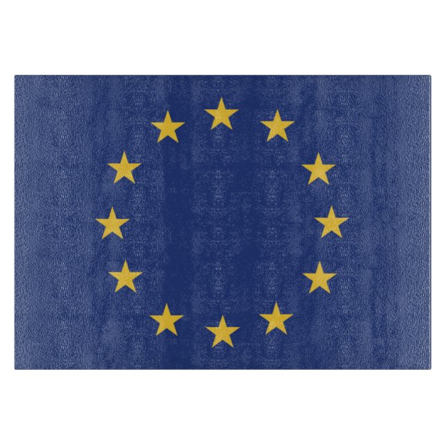Flagge der Europäischen Gewerkschaft Schneidebrett (Vorderseite)