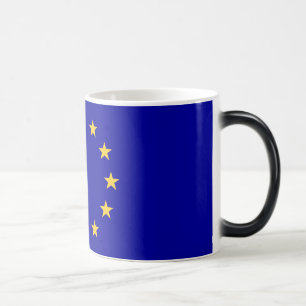 Flagge der europäischen Gewerkschaft Verwandlungstasse