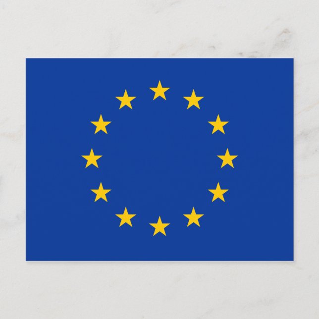 Flagge der Europäischen Union EU Postkarte (Vorderseite)
