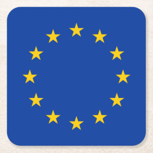 Flagge der Europäischen Union Rechteckiger Pappuntersetzer