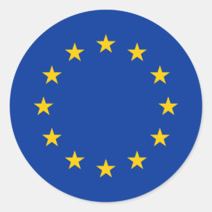 Flagge der Europäischen Union Runder Aufkleber