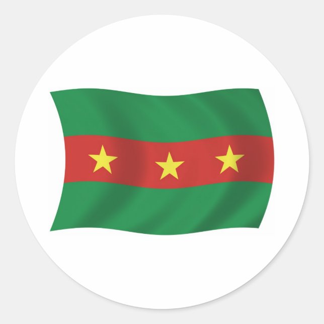 Flagge der Ewe-Sticker Runder Aufkleber (Vorderseite)