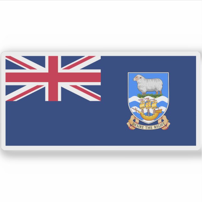 Flagge der Falklandinseln Aufkleber (Vorderseite)