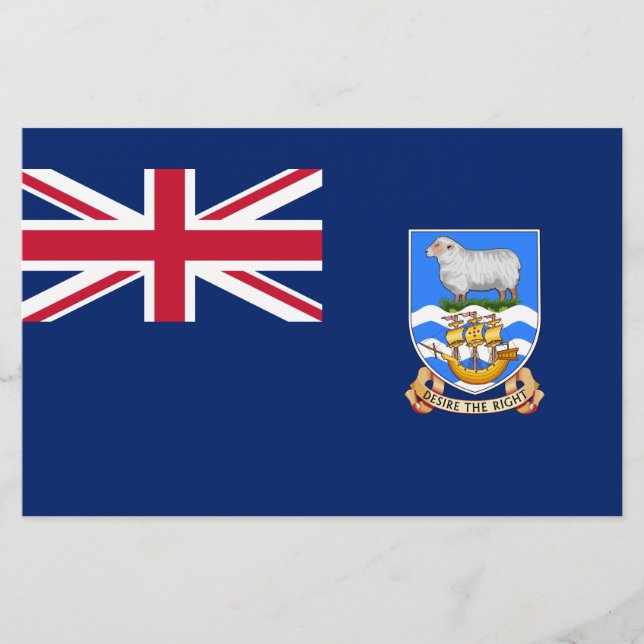 Flagge der Falklandinseln (Britisches Hoheitsgebie Briefpapier (Vorderseite)