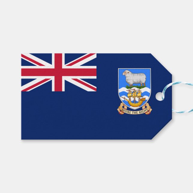 Flagge der Falklandinseln (Britisches Hoheitsgebie Geschenkanhänger (Vorderseite (Horizontal))