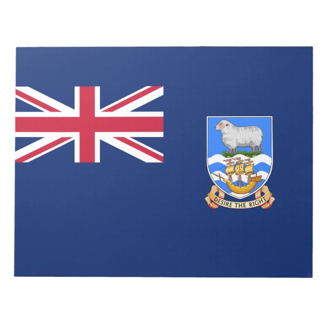 Flagge der Falklandinseln (Britisches Hoheitsgebie Notizblock (Vorderseite)