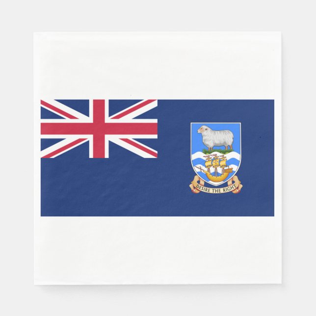 Flagge der Falklandinseln (Britisches Hoheitsgebie Serviette (Vorderseite)