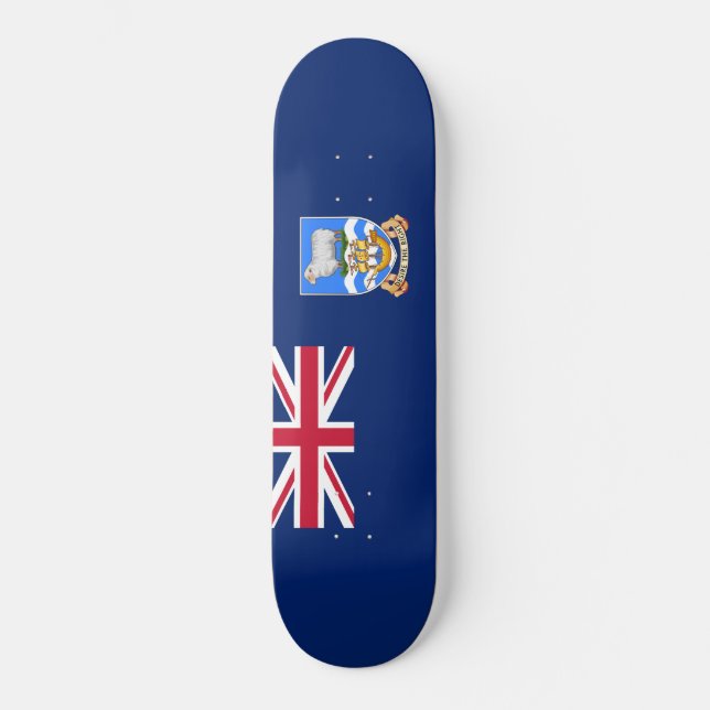 Flagge der Falklandinseln (Britisches Hoheitsgebie Skateboard (Vorderseite)