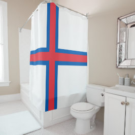 Flagge der Färöer Duschvorhang