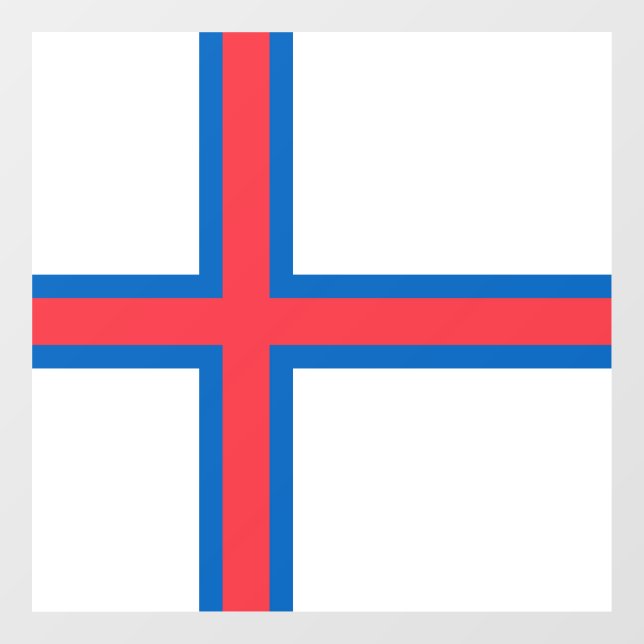 Flagge der Färöer Fensteraufkleber (Blatt)
