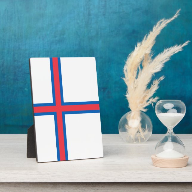 Flagge der Färöer Fotoplatte (Seite)