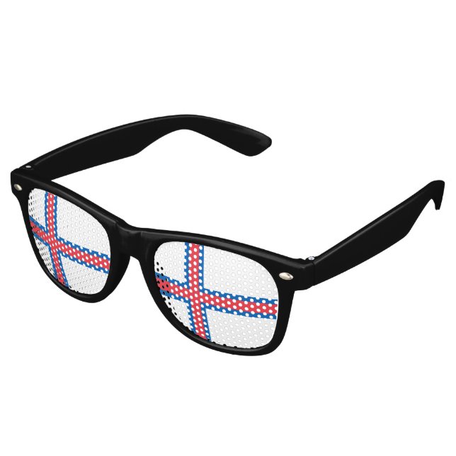 Flagge der Färöer Partybrille (Schrägansicht)