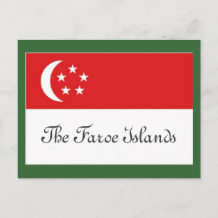 Flagge der Färöer Postkarte