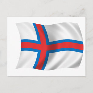Flagge der Färöer Postkarte