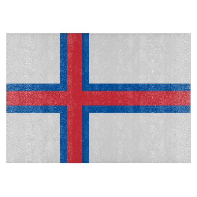 Flagge der Färöer Schneidebrett (Vorderseite)