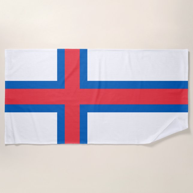 Flagge der Färöer Strandtuch (Vorderseite)