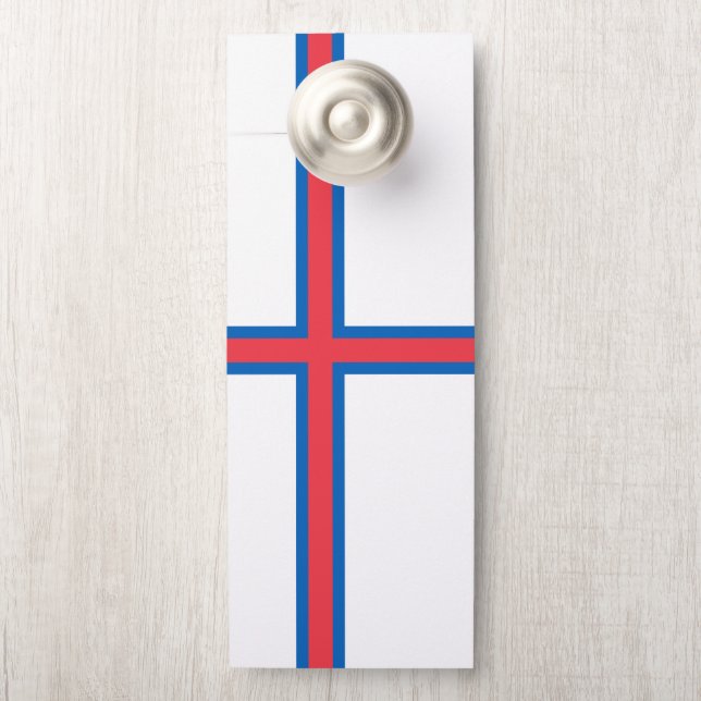 Flagge der Färöer Türanhänger (Auf Knauf)