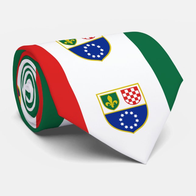 Flagge der Föderation Bosnien und Herzegowina Krawatte (Gerollt)
