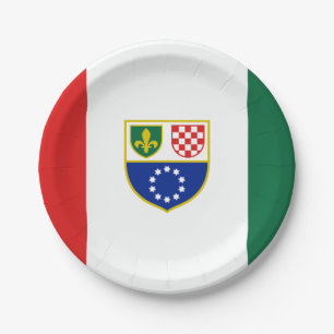 Flagge der Föderation Bosnien und Herzegowina Pappteller