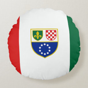 Flagge der Föderation Bosnien und Herzegowina Rundes Kissen