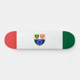 Flagge der Föderation Bosnien und Herzegowina Skateboard