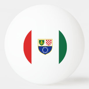 Flagge der Föderation Bosnien und Herzegowina Tischtennisball