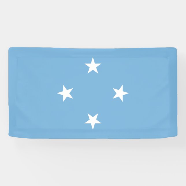 Flagge der Föderierten Staaten von Mikronesien Banner (Horizontal)