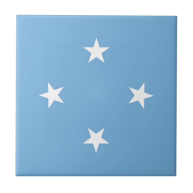Flagge der Föderierten Staaten von Mikronesien Fliese (Vorderseite)