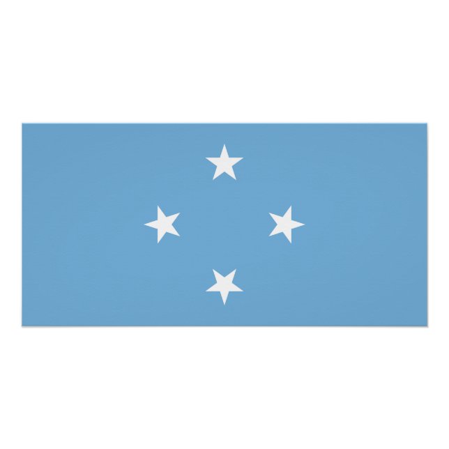 Flagge der Föderierten Staaten von Mikronesien Poster (Vorderseite)
