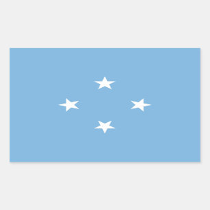 Flagge der Föderierten Staaten von Mikronesien Rechteckiger Aufkleber