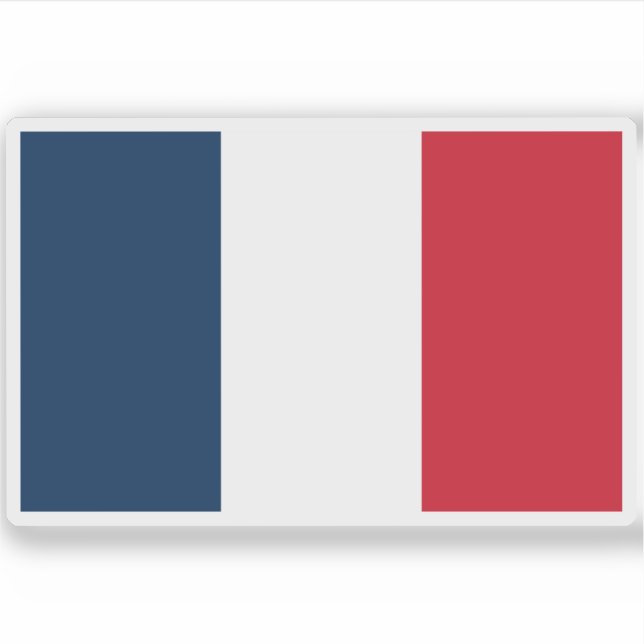 Flagge der Französischen Republik (Frankreich) Aufkleber (Vorderseite)