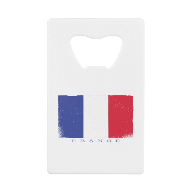Flagge der Französischen Republik Geldbeutel Flaschenöffner (Vorderseite)