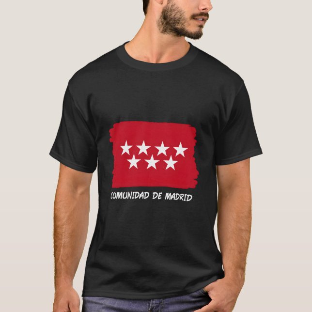 Flagge der Gemeinschaft Madrid T-Shirt (Vorderseite)