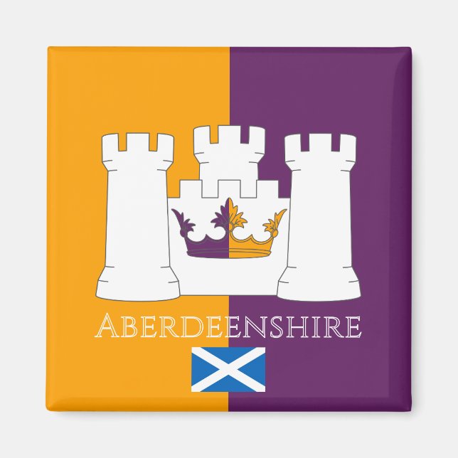 Flagge der Grafschaft Aberdeenshire, Schottland Magnet (Vorne)