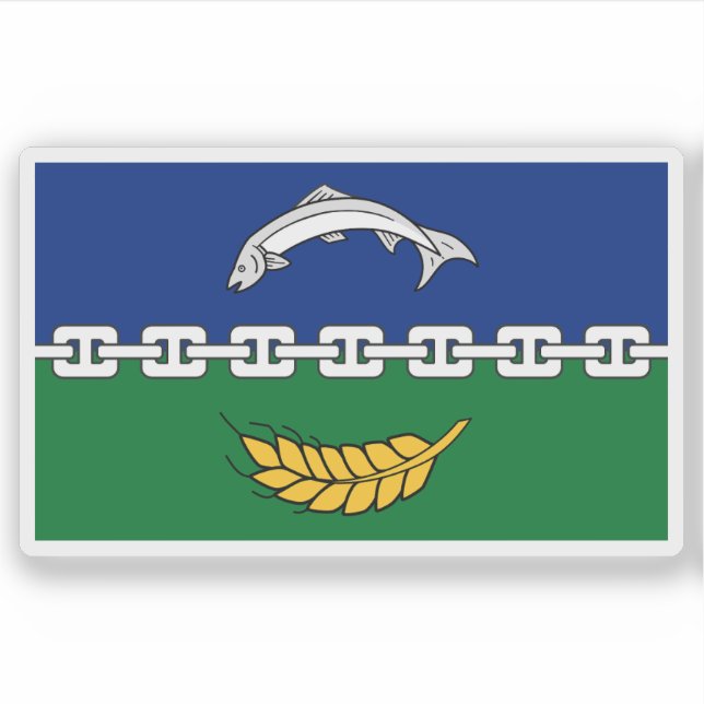 Flagge der Grafschaft Berwickshire, Schottland Aufkleber (Vorderseite)