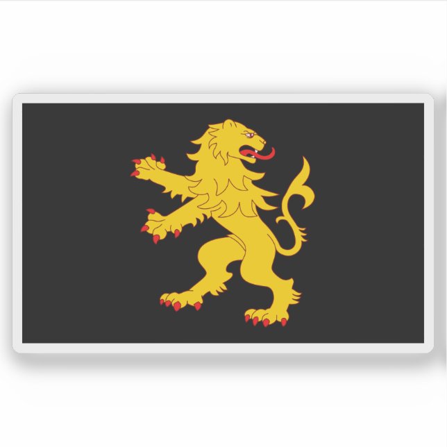Flagge der Grafschaft Ceredigion (Cardiganshire),  Aufkleber (Vorderseite)