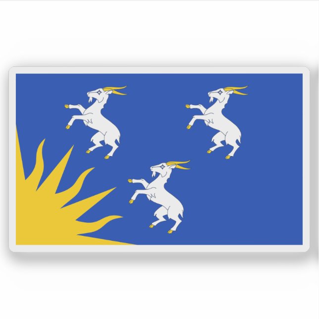 Flagge der Grafschaft Merioneth (Merionethshire),  Aufkleber (Vorderseite)