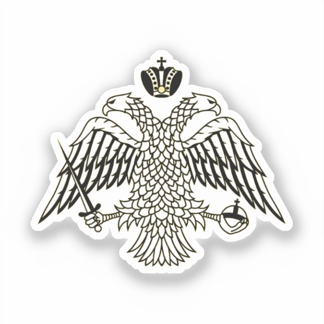 Flagge der griechisch-orthodoxen Kirche Aufkleber (Vorderseite)