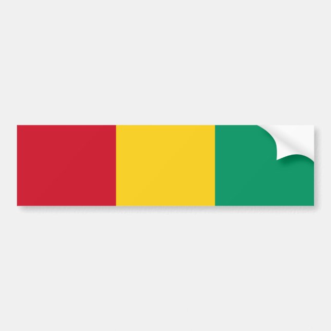 Flagge der Guinea (afrikanisches Land) Autoaufkleber (Vorne)