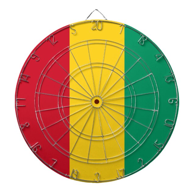 Flagge der Guinea (afrikanisches Land) Dartscheibe (vorne)