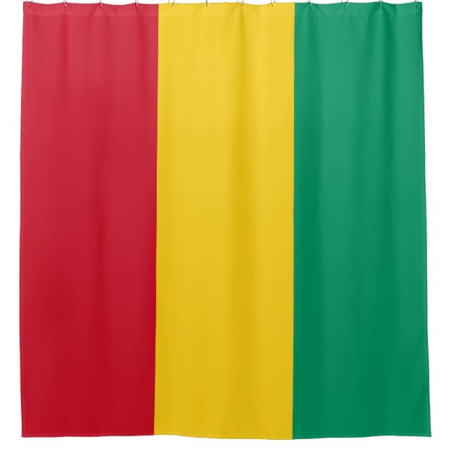 Flagge der Guinea (afrikanisches Land) Duschvorhang (Vorderseite)