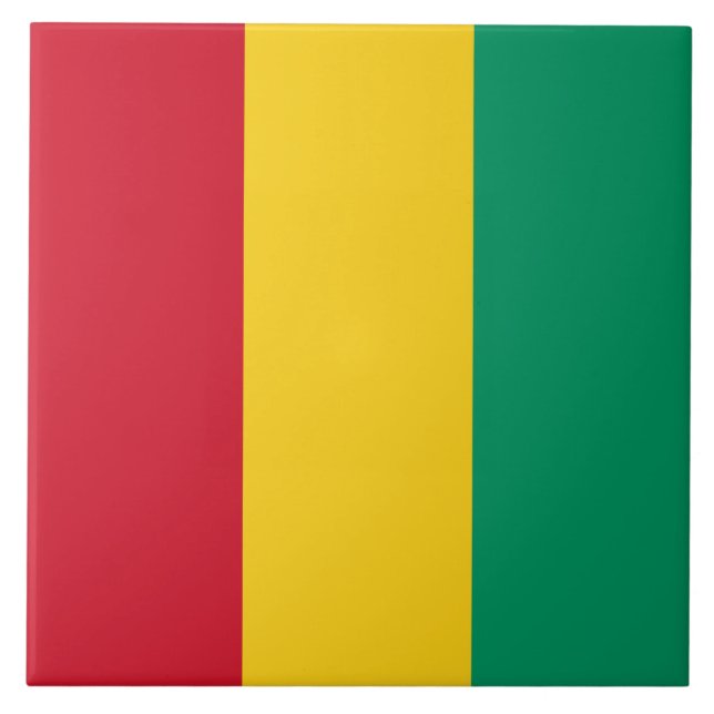 Flagge der Guinea (afrikanisches Land) Fliese (Vorderseite)