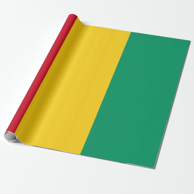 Flagge der Guinea (afrikanisches Land) Geschenkpapier (Ungerollt)
