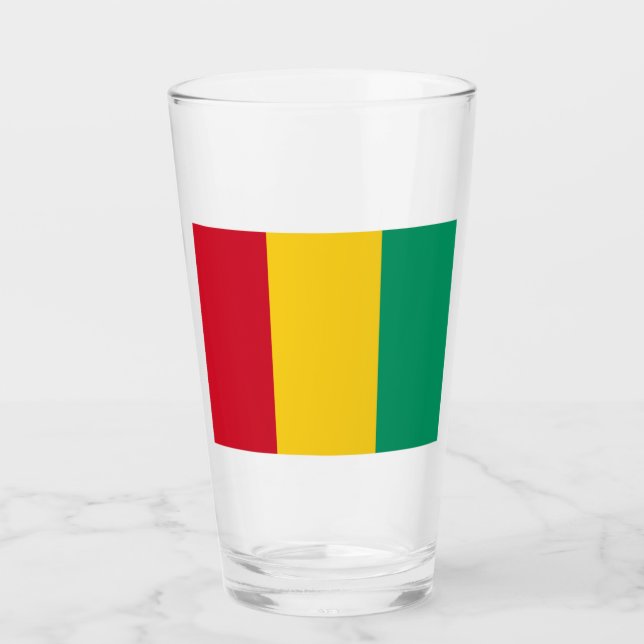 Flagge der Guinea (afrikanisches Land) Glas (Vorderseite)