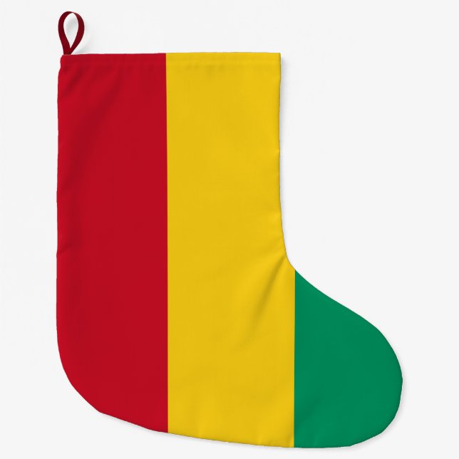 Flagge der Guinea (afrikanisches Land) Großer Weihnachtsstrumpf (Vorderseite)