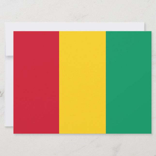 Flagge der Guinea (afrikanisches Land) Karte (Vorderseite)