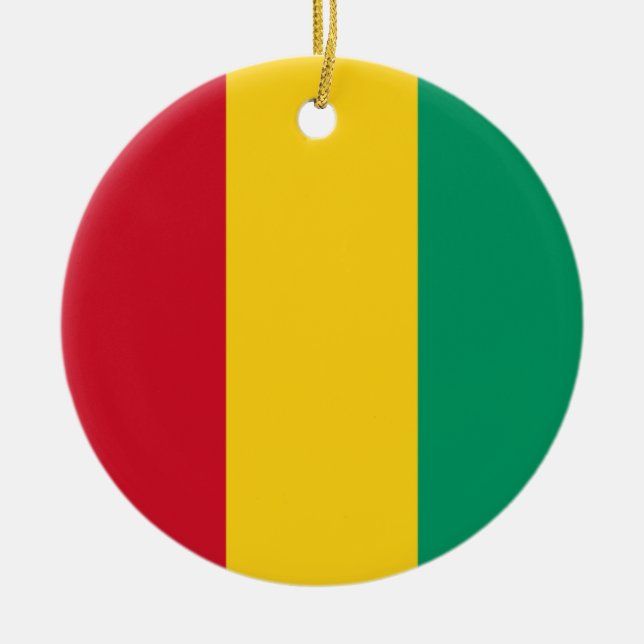 Flagge der Guinea (afrikanisches Land) Keramik Ornament (Vorne)