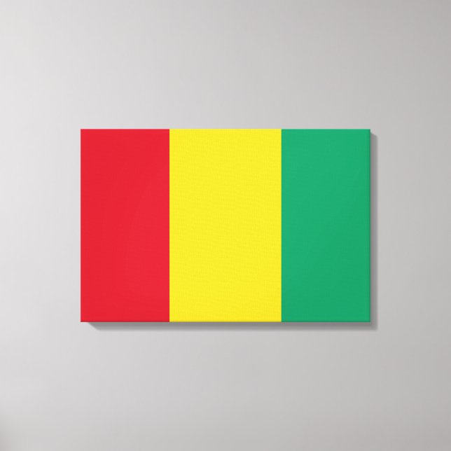 Flagge der Guinea (afrikanisches Land) Leinwanddruck (Vorderseite)