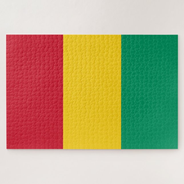 Flagge der Guinea (afrikanisches Land) Puzzle (Horizontal)