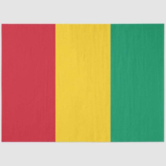 Flagge der Guinea (afrikanisches Land) Seidenpapier (Vorderseite)